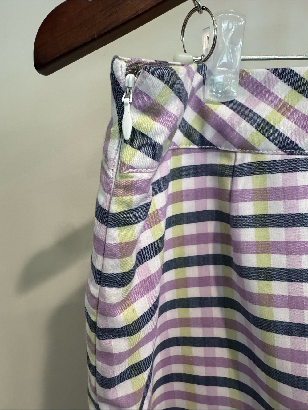 adidas Women's Gingham Mini Skirt in Purple, Green & White Golf Performance 10 - Picture 2 of 6